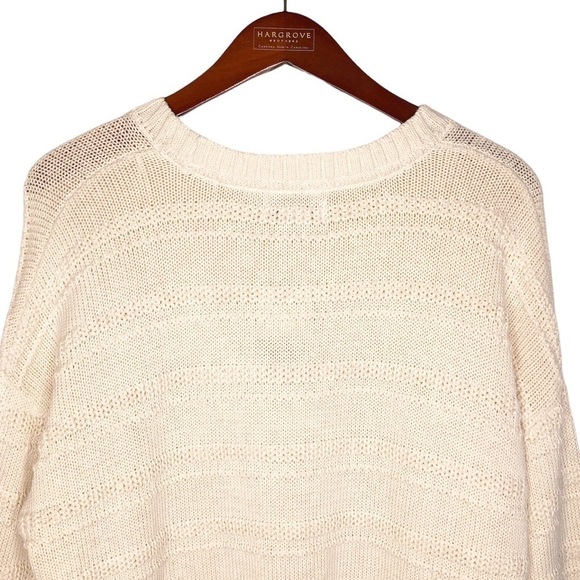 CUPCAKES and CASHMERE NWT Textured Pullover Knit Hi Low Hem Sweater in Cream - Picture 8 of 16